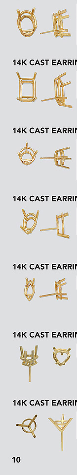 14k cast earrings