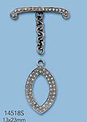 Sterling Silver Beads with Pave Diamonds