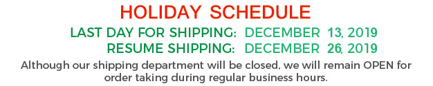 Holiday Hours 2019