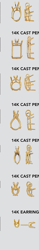 14k cast earrings