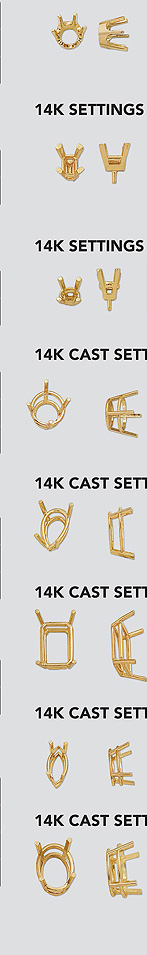 14k gold settings