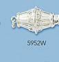 14k white gold clasps with diamonds