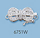 14k white gold clasps with diamonds