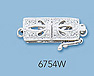 14k white gold clasps with diamonds