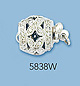 14k white gold clasps with diamonds