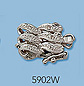 14k white gold clasps with diamonds