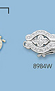 14k white gold clasps with diamonds