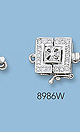 14k white gold clasps with diamonds