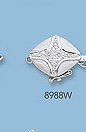 14k white gold clasps with diamonds