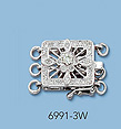 14K White Gold Clasps with Diamonds