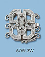 14K White Gold Clasps with Diamonds