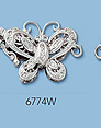 14K White Gold Clasps with Diamonds