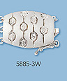 14K White Gold Clasps with Diamonds