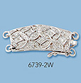 14K White Gold Clasps with Diamonds