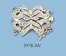 14K White Gold Clasps with Diamonds