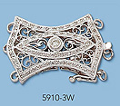 14K White Gold Clasps with Diamonds