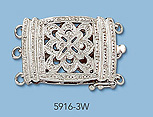 14K White Gold Clasps with Diamonds