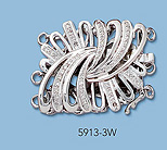 14K White Gold Clasps with Diamonds