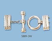 14K White Gold Clasps with Diamonds