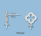 14k White Gold Clasps Diamonds