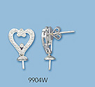 14k White Gold Clasps Diamonds