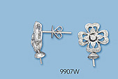 14k White Gold Clasps Diamonds