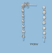 14k White Gold Clasps Diamonds