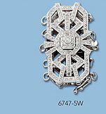 14k White Gold Clasps Diamonds