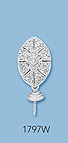 14K White Gold Pin Pad Pendants