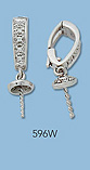 14K White Gold Pin Pad Pendants