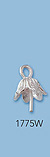 14K White Gold Pin Pad Pendants