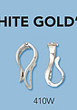 14K White Gold Pin Pad Pendants