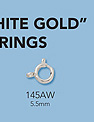 14K White Gold Pin Pad Pendants