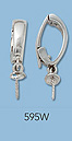 14k white gold lever back earrings