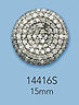 Sterling Silver Beads with Pave Diamonds