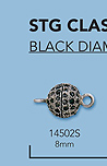 Sterling Silver Beads with Pave Diamonds