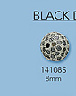 Sterling Silver Beads with Pave Diamonds