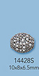 Sterling Silver Beads with Pave Diamonds