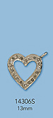 Sterling Silver Charms with Pave Diamonds