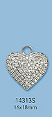 Sterling Silver Charms with Pave Diamonds