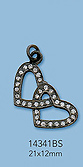 Sterling Silver Charms with Pave Diamonds