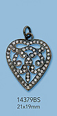 Sterling Silver Charms with Pave Diamonds