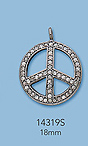 Sterling Silver Charms with Pave Diamonds