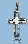 Sterling Silver Charms with Pave Diamonds