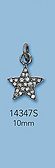 Sterling Silver Charms with Pave Diamonds