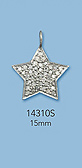 Sterling Silver Charms with Pave Diamonds