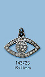 Sterling Silver Charms with Pave Diamonds