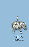 Sterling Silver Charms with Pave Diamonds