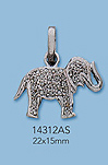 Sterling Silver Charms with Pave Diamonds