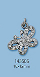 Sterling Silver Charms with Pave Diamonds